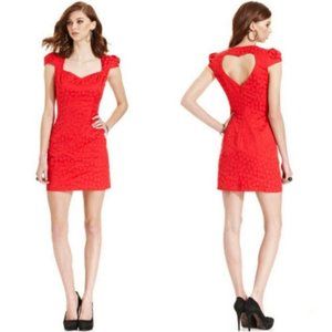 Guess Heart Cut-out dress Red Size 4